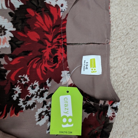 NWT -  Crazy 8toddler Girls bell sleeve shirt - Picture 5 of 5